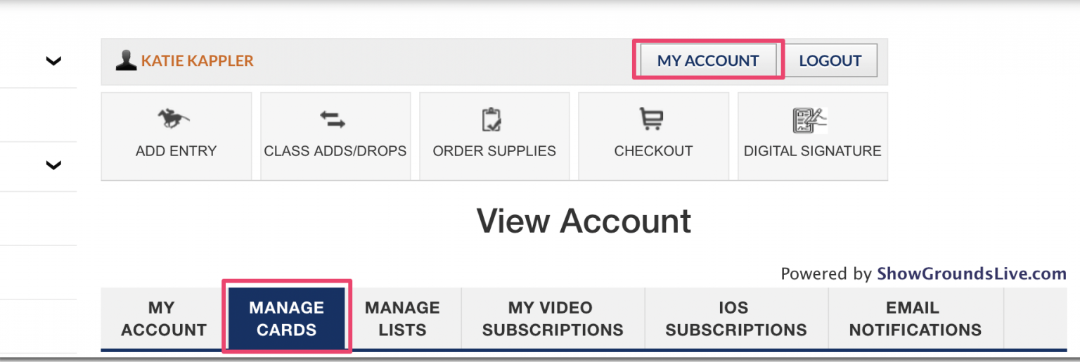 Add Card Billing Address How to Update or Add Your Billing Address – Showgrounds Documentation
